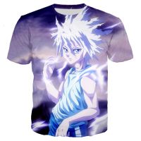 2023 New3D พิมพ์อะนิเมะ Killua เสื้อยืด X Hunter Hip Hop Man เสื้อยืด Man Woman Hard Rock Street สวมใส่เสื้อยืด Harajuku เสื้อลำลอง