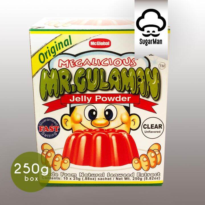 Sugarman (250g, Box of 10 sachets) Mr. Gulaman Unflavored Gelatine