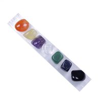 Natural Stone Chakra Jewelry Pendulum Crystal Crushed Stone Colorful Gemstone Ornaments Seven-Color Energy Gems