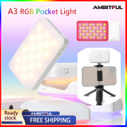 AMBITFUL Đèn Bỏ Túi A3 RGB Đèn LED Mini Đủ Màu Có Thể Điều Chỉnh Độ Sáng