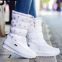 Women Winter Boots Platform Snow Boots Waterproof Non-slip Thick Plush Warm Mid-calf Boots for Women Winter Shoes Botas Mujer