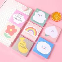 Ins Rainbow Flower Bear Memo Pad Message Sticky Notes Decorative Notepad Note paper Memo Korean Stationery Office Supplies