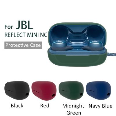 1PC Shockproof For JBL REFLECT MINI NC Soft Silicone Protective Sleeve Luxury Wireless Bluetooth Headphones Cover With Keychain Wireless Earbuds Acces