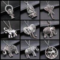 Big Elephant Pendant Necklace For Women Men Punk Hiphop Long Chain Necklace Creative Gift Party Jewelry Accessories Fashion Chain Necklaces