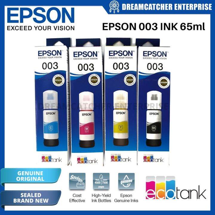 Original Epson 003 Ink Bottle 65ml (Genuine New Sealed) for L1110 L3110