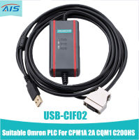 เหมาะกับ Omron เขียนโปรแกรมพีแอลซีเคเบิล USB-CIF02 + ดาวน์โหลดสาย CPM1A 2A CQM1 C200HS PLC ยูเอสบีสายข้อมูล CIF02 USB