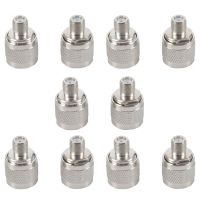 10Pcs N Type Male Plug to F Female RF Coaxial Adapter Connector for Wireless Antenna,Silver