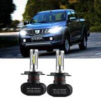 สำหรับ MITSUBISHI L200 1996-2015 - 2x H4 6000K สีขาวไฟหน้ารถมอเตอร์ไซค์แบบ LED ชุดหลอดไฟต่ำสุดอุปกรณ์เสริม