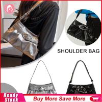 Women Shoulder Bag PU Leather Underarm Bag 2023 Handbags Y2K Armpit Bag Fashion Korean Female Clutch Pleated Tote Bags