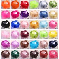 ∈☼◐ (50Yards/roll) Organza Ribbon 12/15/20/25/40mm Wholesale Gift Bows Wrapping Decoration Christmas Party Silk Ribbons Lace Fabric