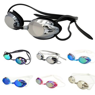 แว่นตาว่ายน้ำแบบปรับได้ใหม่สำหรับผู้ชายและผู้หญิงแว่นตากันแสงยูวีป้องกันหมอกแว่นตาซิลิโคนกันน้ำ