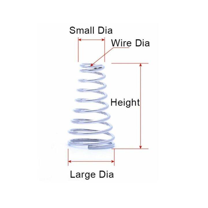 conical-compression-springs-tower-spring-304-stainless-steel-taper-pressure-spring-wire-diameter-0-4mm-0-5mm-0-7mm