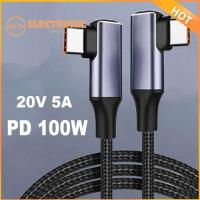 วงจรอิเล็กทรอนิกส์โทรศัพท์มือถือแล็ปท็อปข้อศอกคู่20V 5A PD 100W USB C ถึง USB Type C สายข้อมูลการสายชาร์จอย่างรวดเร็ว