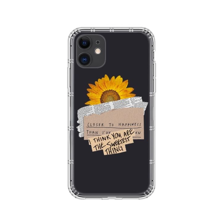 ย้อนยุคดอกทานตะวัน-iphone-13-pro-se2-6s-plus-xs-max-11-pro-max-xr-7plus-8plus-12-mini-pro-เคสซิลิโคน-tpu-อ่อนเคสใส