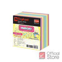 Elephant กระดาษโน๊ต กระดาษโน๊ตกาวในตัว 3x3 นิ้ว ฮาร์โมนี 500 แผ่น จำนวน 1 ชิ้น