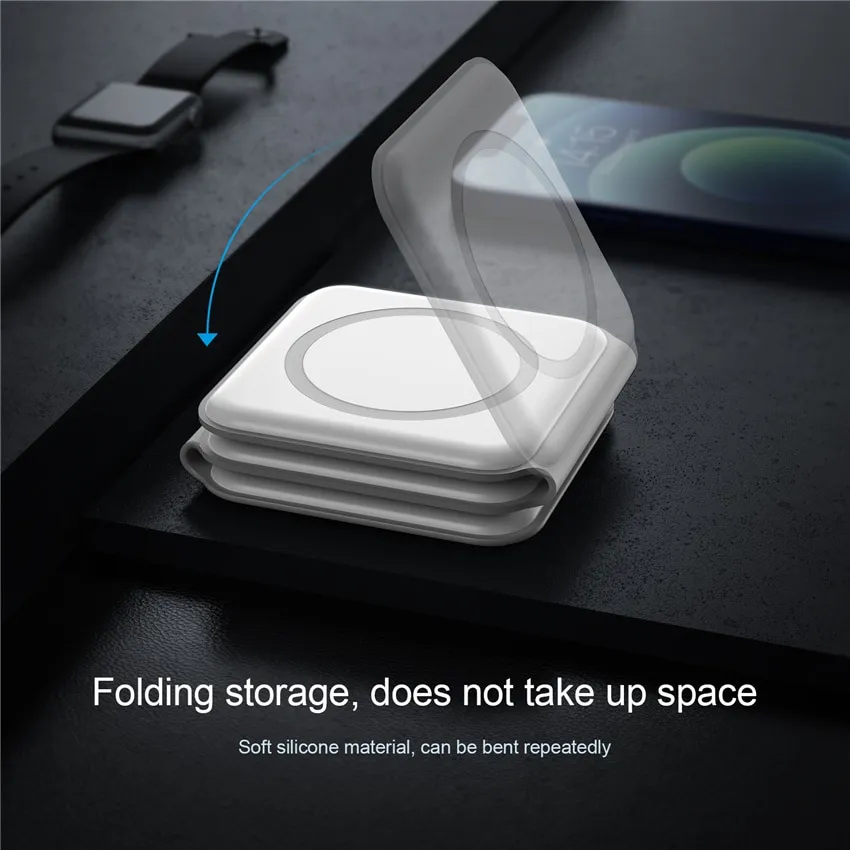 Qi Fast Wireless Charger Stand For Iphone 11 12x 8 Plus Apple Watch 4 In 1  Foldable Charging Dock Station For Airpods Pro Iwatch - Wireless Chargers -  AliExpress