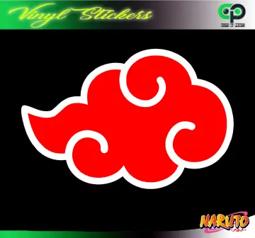 Naruto Shippuden Akatsuki Red & White Cloud Ninja Vinyl Sticker