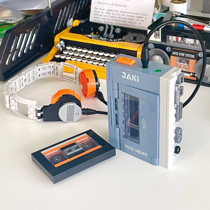 jaki-8212-cassette-เพลง-walkman-เครื่องบันทึกเทปเพลงวิทยุหูฟังเครื่องมินิบล็อกอิฐของเล่นสำหรับเด็กไม่มีกล่อง