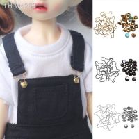 10sets Suspenders Buckle For Doll 39;s Overalls Fastener Rivets Brace Clips Metal Button Jeans Pants DIY Sewing Access