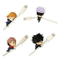 USB Cable Jujutsu Kaisen Hugcot Anime Figures Manga Itadori Yuji Data Cable Protective Cover Figure Cartoon Kawaii Kids Toy Gift