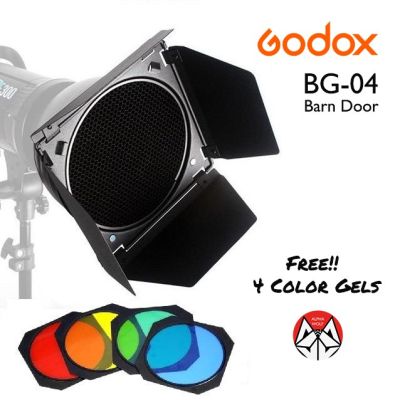 โปรโมชั่น+++ Godox BD-04 BD04 Barndoor Barn Door อุปกรณ์ควบคุมทิศทางแสง ภาพนิ่ง วีดีโอ พร้อม Honeycomb Grid และเจลสี 4เฉดสี ราคาถูก อุปกรณ์ ทาสี บ้าน แปรง ทาสี ลายไม้ อุปกรณ์ ทาสี ห้อง เครื่องมือ ทาสี