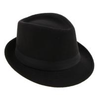 ZYPlanet ชายแมนฮัตตันโครงสร้างคนร้าย Gangster Trilby ขนสัตว์ไอริชหมวกเฟโดร่าสักกะหลาด