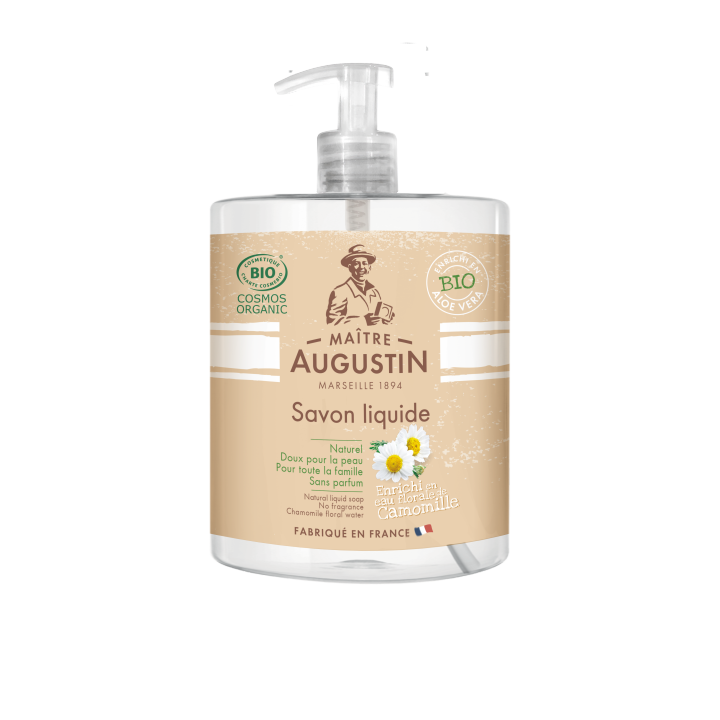Maitre Augustin Natural liquid soap Chamomile floral water สบู่เหลวออแกนิค เนจูรัล ลิควิด โซป คาร์โมมายด์ ฟลอรัล วอเตอร์ (500 ml)