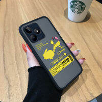 เคสสำหรับ Realme Narzo N53 Realme การ์ตูนสัตว์น่ารัก C53มีน้ำค้างแข็งโปร่งใสแข็งเคสใส่โทรศัพท์กันกระแทกกล้องปกหลังแบบเต็มเคสป้องกัน