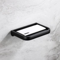 Tuqiu Bathroom Paper Holder Black Phone Holder Black Paper Roll Holder Tissue Holder Box Rack Toilet Paper Holder Tissue Box