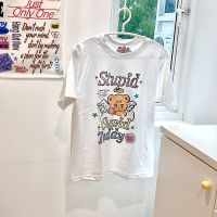 Stupid Cupid Teddy t-shirt เสื้อยืดน้องหมีคิวปิด ดีเทลล์กลิตเตอร์ | Stickwithme4ev
