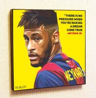 Neymar Barcelona PSG ชุดตกแต่งฟุตบอลสติกเกอร์ติดผนังสร้างแรงบันดาลใจภาพวาดที่มีชื่อเสียงภาพเหมือนศิลปะป๊อปศิลปะบนผนังบนผ้าใบสำหรับห้องนั่งเล่นห้องนอน