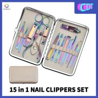 Stainless High Quality Metallic Manicure Set Nail Clipper Set 16 in 115 in 1 Matte Black Pedicure Kit Cleaner Cuticle Grooming Kit Nail s