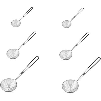 Stainless Steel Accessory Spider Strainer Ladle Wire Skimmer Spoon with Long Handle for Kitchen Frying and Cooking