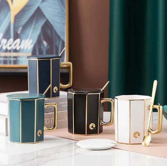 ️SYN SHOP Coffee Mug Set Korean Style Ceramic Cup Large Capacity with