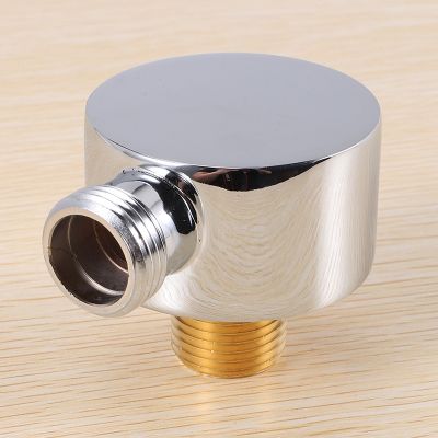 Wall Supply Elbow,Brass Round Wall Mount Shower Hose Connector Accessories G1/2Inch Water Outlet for Shower