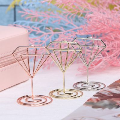 【CC】☂◑  Metallic Clamps Card Table Numbers Holder Desktop Decoration Wedding Supplies
