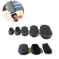 【cw】 12pc Plastic Plug Pipe Tubing Cap Oval Oblong Tube Insert End Ribbed Inserts for Table Leg