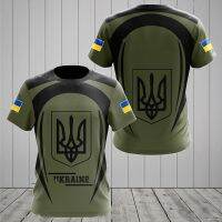 UKRAINE Mens T Shirt Summer Short Sleeve Streetwear Ukraine National Flag 3D Print Pullover Wear Oversized T-shirt Mens Clothes