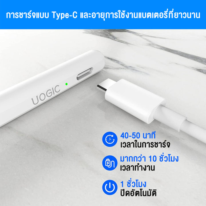 ปากกาสไตลัส-a580s-uogic-ใหม่ล่าสุดสำหรับ-ipad-แม่เหล็ก-ชาร์จใหม่ได้-palm-rejection-เข้ากันได้กับ-ipad-ที่เปิดตัวในปี-2561-2564-หรือใหม่กว่า