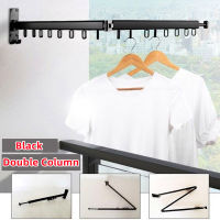 【AA MALL 】Folding Drying Rack ราวตากผ้าพับได้ ติดผนัง ในร่มกลางแจ้ง ราวตากผ้าตะขอแขวน ระเบียงติดผนังเสื้อผ้าพับเก็บได้ราวตากผ้าประหยัดพื้นที่