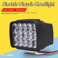 PLT96866 12V-80V อะไหล่สำหรับเปลี่ยนไฟหน้ากันน้ำสีสดใสมากโคมไฟ LED 15ดวงไฟสปอตไลท์ภายนอกรถจักรยานยนต์ไฟหน้าจักรยานไฟฟ้า