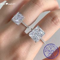 Shipei 925 Sterling Silver 8CT Crushed Ice Cut Created Moissanite Gemstone Wedding Fine Jewelry Engagement Ring For Women Gifts