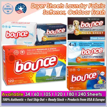 Bounce Fabric Softener Dryer Sheets Free & Gentle - 105 Count