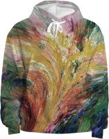 Unisex Youth Novelty Hoodies 3D Oil Painting Tie-Dye Print for Christmas Daily, Comfort Creative Pattern Sweatshirt Pullover