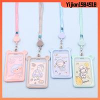 YIJIAN1984918 1PC น่ารักน่ารักๆ แบตสำรอง สายคล้องม้วนเก็บได้ ที่ใส่บัตร เคสคลุมบัตรเครดิต ซองใส่บัตรรถเมล์ ซองใส่บัตรประชาชน