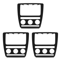 3X Radio Panel Dash Fascia Plate Frame for Skoda Octavia (Automatic Aircon) 2004-2010 Adio Dvd Stereo Cd Panel