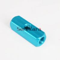 【No-profit】 Madi Traders Air Compressor 1/4 "BSPP 2 Way Aluminium Quick Connector Air Hose Manifold Block Splitter Blue For Air Cylinder Systems