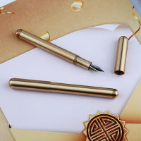 ใหม่วินเทจ Majohn องค์ประกอบเต็มทองเหลืองน้ำพุปากกาโลหะหมึกปากกาเขียนปลายปากกา0.5มิลลิเมตรหมึกก้มปลายปากกาด้วยปากกากรณีอุปกรณ์ของขวัญ