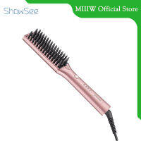 ShowSee หวีไฟฟ้าผมตรง เครื่องหวีผมตรง แปรงหวีไฟฟ้า Straightening Hair Comb ไม่ทำร้ายผม ปรับได้ 4 ระดับ หมุนได้ 360°