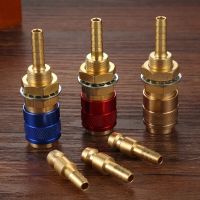 Brass 6mm Water Cooled Gas Adapter M6 Welding Torch Quick Hose Connector Fittings for MIG TIG Welding Torch Plug